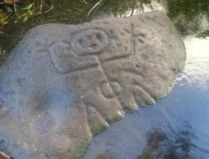 Roche gravée, témoin du passé amérindien